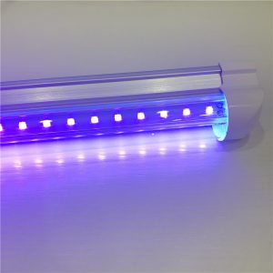 T8一體化LED紫光燈管395NM固化燈紫外線消毒誘蚊UV紫外燈管植物燈