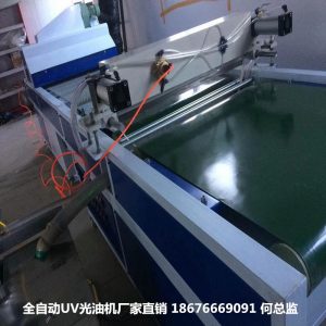 竹木纖維護(hù)墻板UV光油淋涂固化機(jī)瓷磚背景墻護(hù)墻淋涂線全套